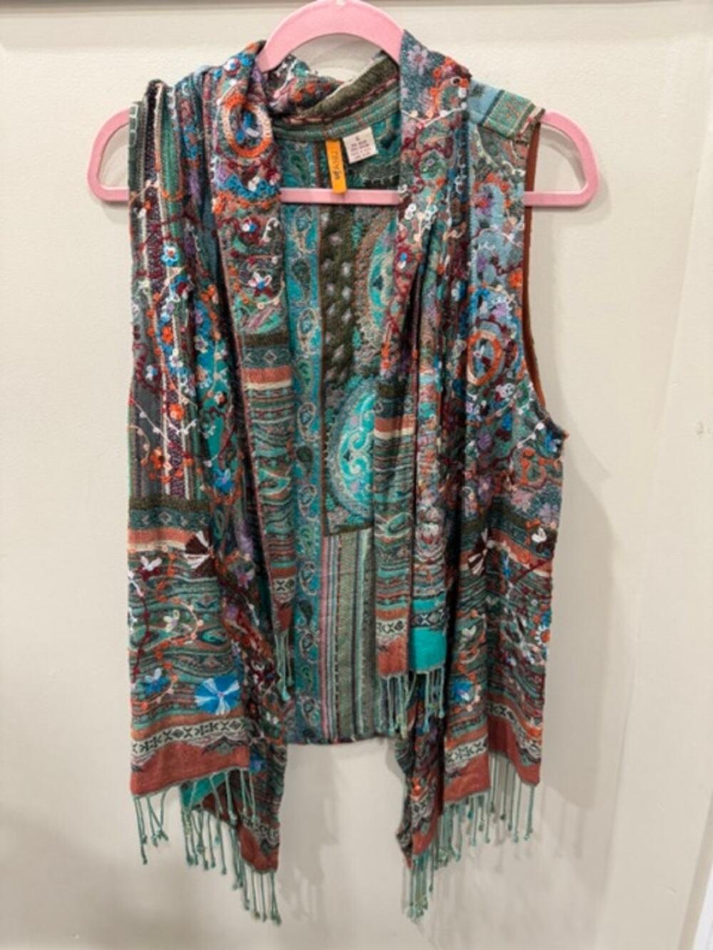 Anu Embroidered Fringe Vest